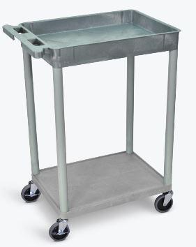 Luxor 2 Shelf Gray Tub Cart