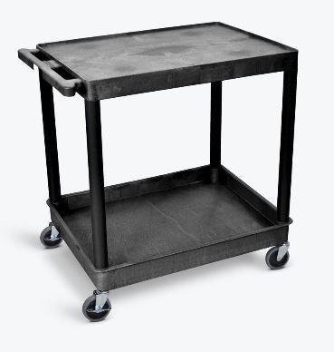 Luxor 2 Shelf Large Black Tub Cart
