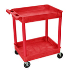 Luxor 2 Shelf Tub Cart Red
