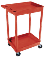 Luxor 2 Shelf Tub Cart Red