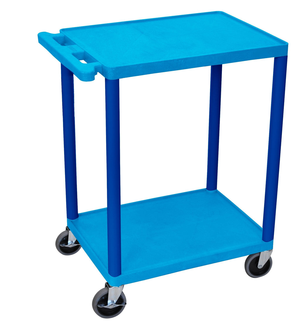 Luxor 2 Shelf Utility Cart Blue