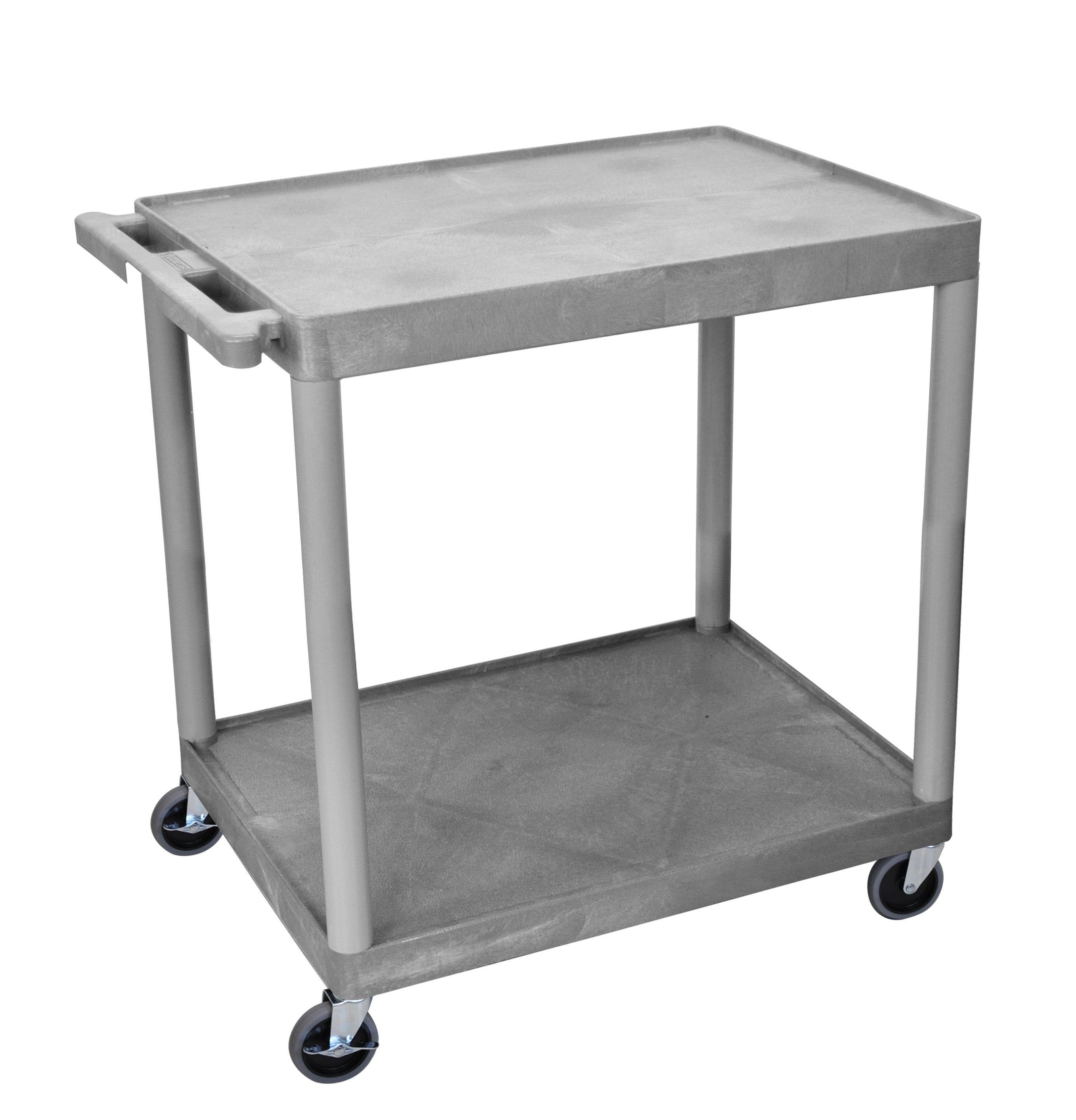 Luxor 2 Shelf Utility Cart Gray