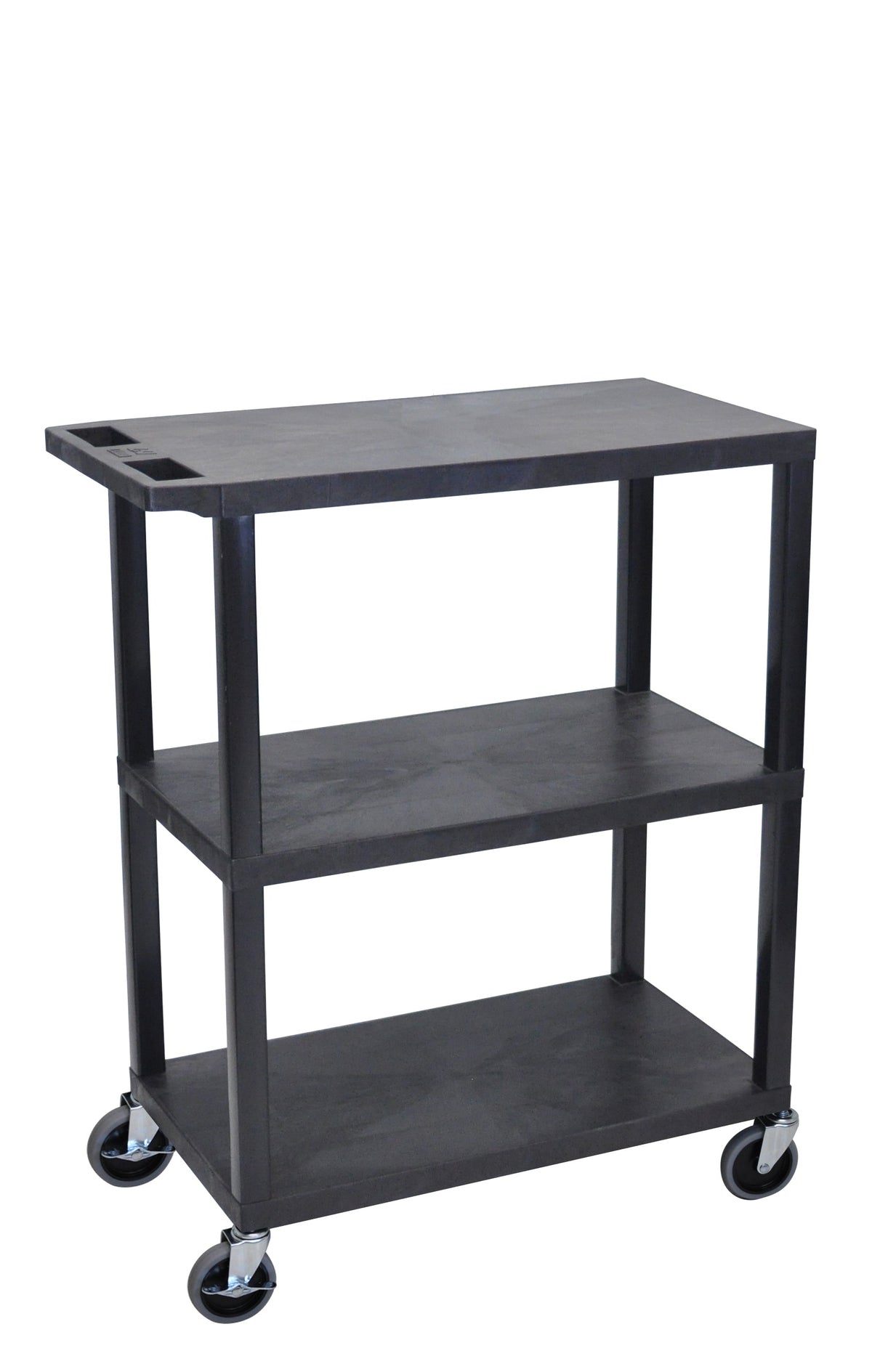 Luxor 3 Flat Shelves Black Presentation Station