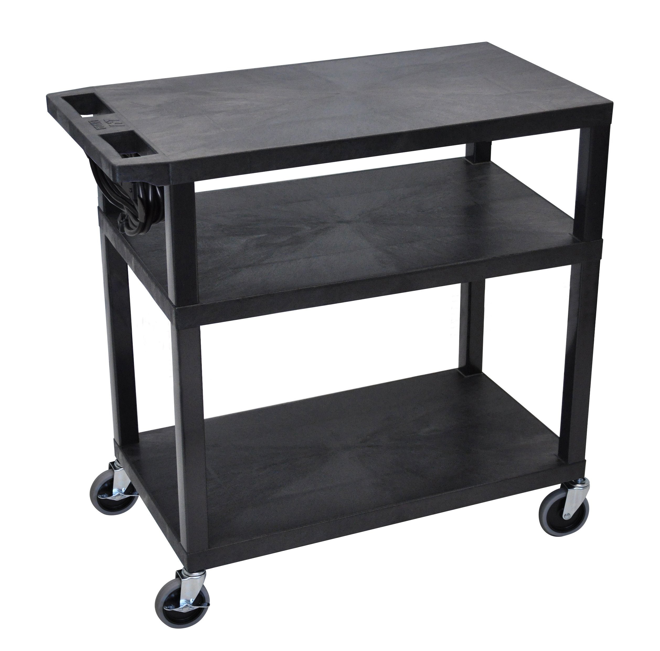 Luxor 3 Flat Shelves & Electric Black Presentation Station