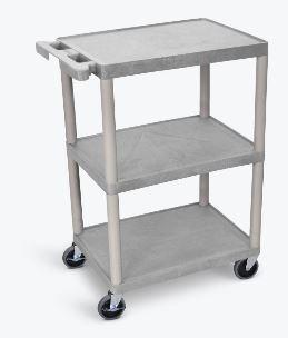 Luxor 3 Shelf Gray Cart