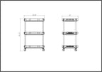 Luxor 3 Shelf tool cart