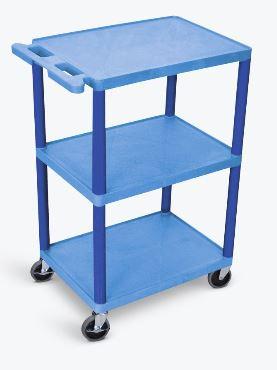 Luxor 3 Shelf Utility Cart Blue
