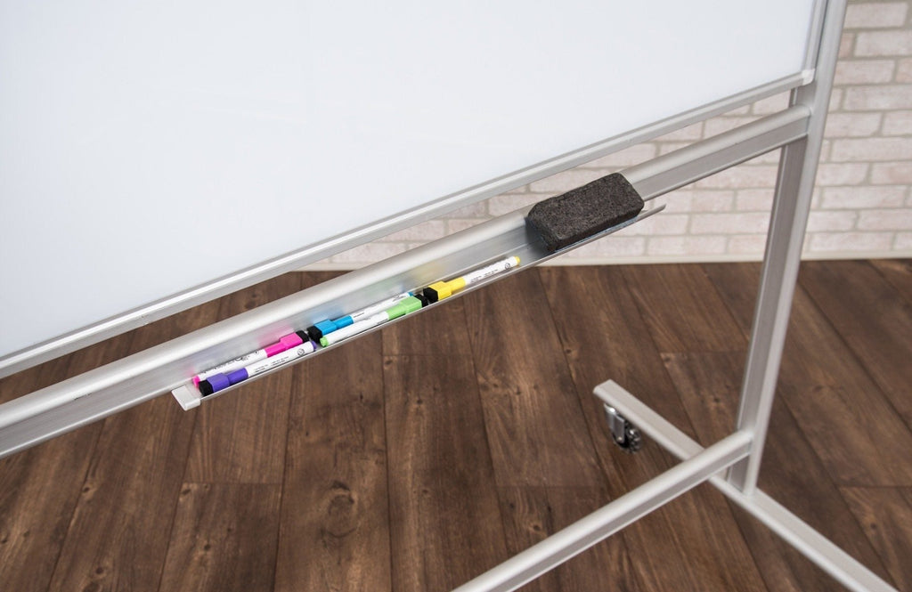 Luxor 48’’W x 36’’H Double-Sided Mobile Magnetic Glass