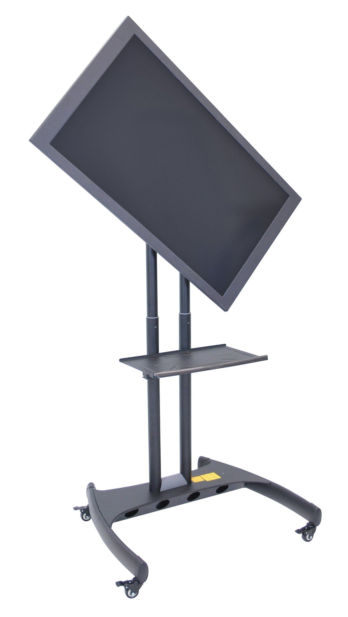 Luxor Adjustable Height Flat Panel Cart W/ Accessory Shelf