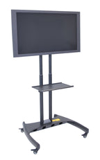 Luxor Adjustable Height Flat Panel Cart W/ Accessory Shelf