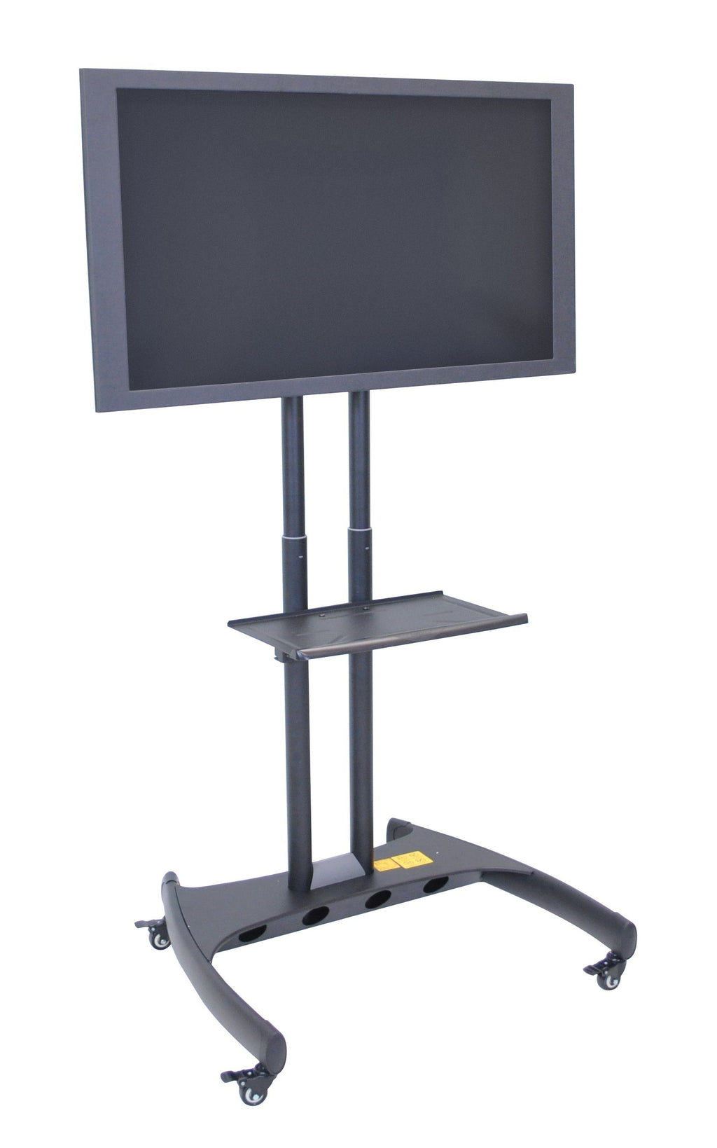 Luxor Adjustable Height Flat Panel Cart W/ Accessory Shelf