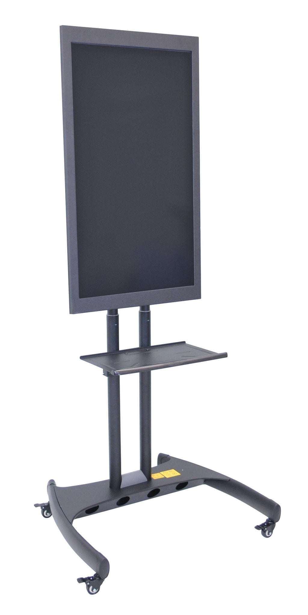 Luxor Adjustable Height Flat Panel Cart W/ Accessory Shelf