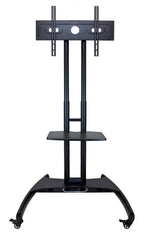 Luxor Adjustable Height Rolling Flat Panel Cart W/