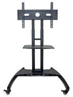 Luxor Adjustable Height Rolling Flat Panel Cart W/