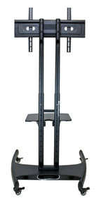 Luxor Adjustable Height Rolling Flat Panel Cart W/