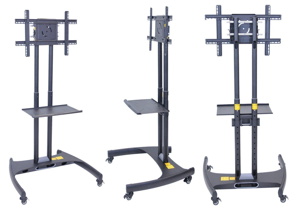 Luxor Adjustable Height Rolling Flat Panel Cart W/