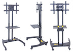 Luxor Adjustable Height Rolling Flat Panel Cart W/