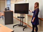 Luxor Adjustable Height Rolling Flat Panel Cart W/