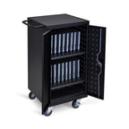 Luxor Black 18 Laptop Computer Charging Cart