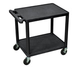 Luxor Black 2 Shelf A/V Cart 26’’ H