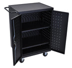 Luxor Black 24 Laptop Computer Charging Cart