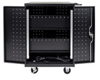 Luxor Black 24 Laptop Computer Charging Cart