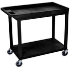 Luxor Black EC12 18x32 Cart 1 Tub/ 1 Flat Shelf