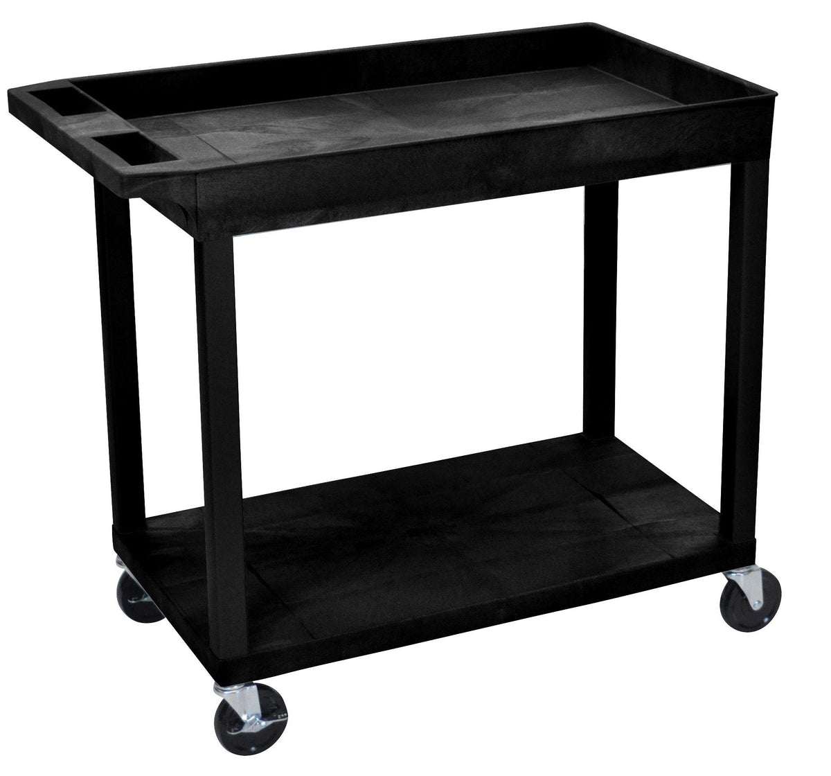 Luxor Black EC12 18x32 Cart 1 Tub/ 1 Flat Shelf