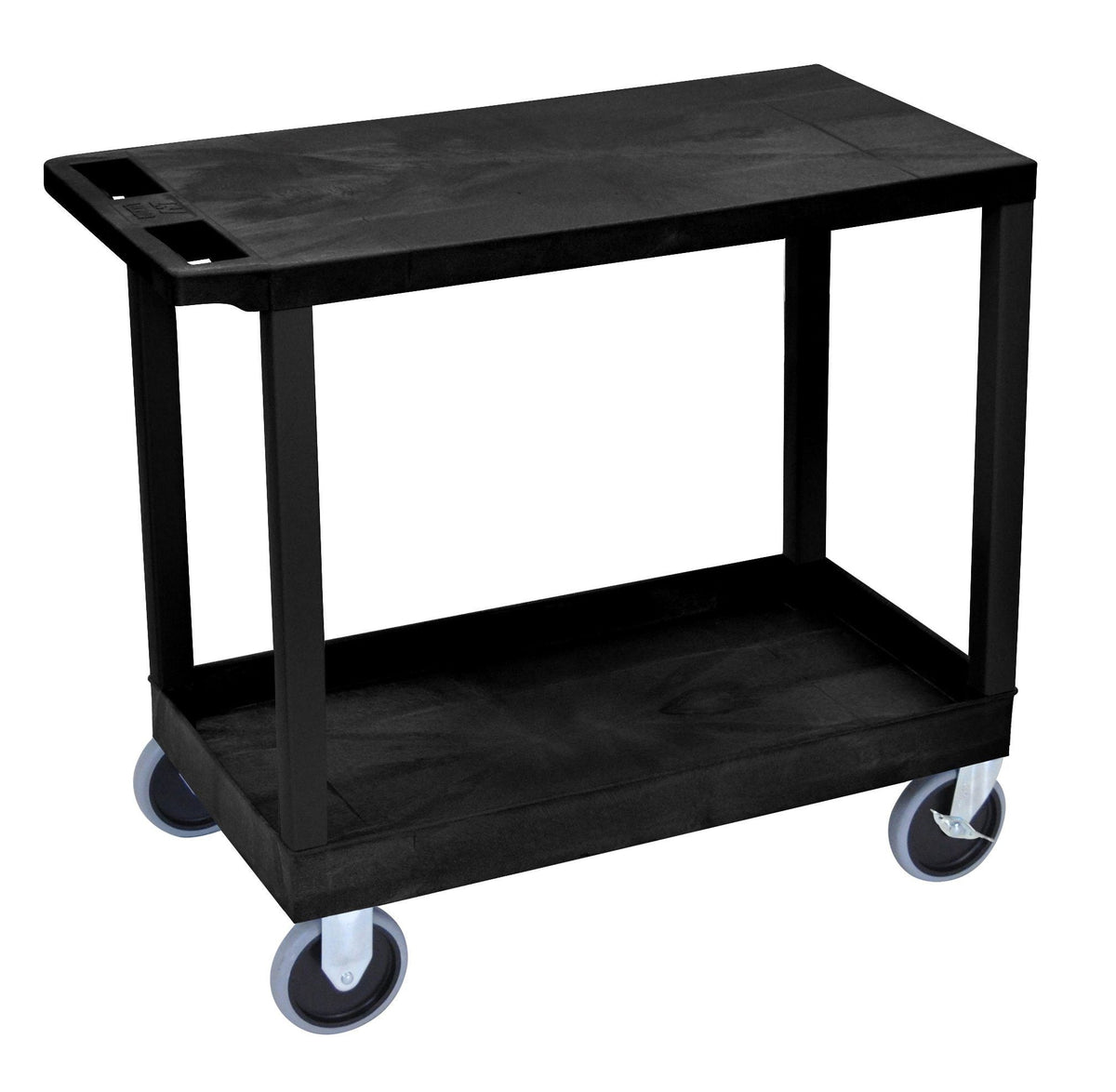 Luxor Black EC21HD-B 18x32 Cart 1 Tub/1 Flat Shelves
