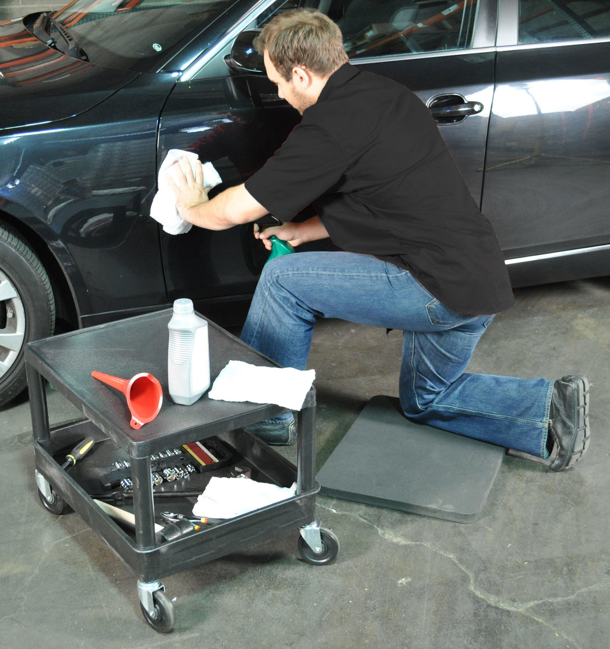 Luxor Black Mobile Mechanics Seat
