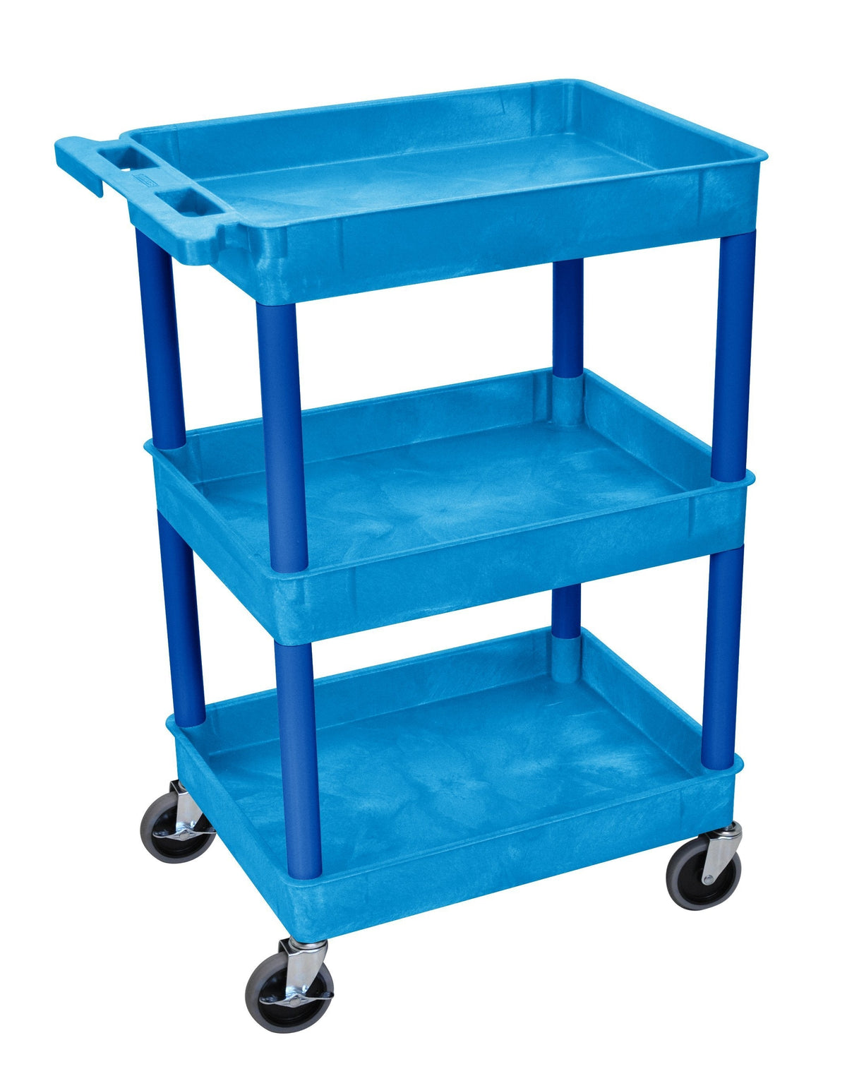 Luxor Blue 3 Shelf Tub Cart
