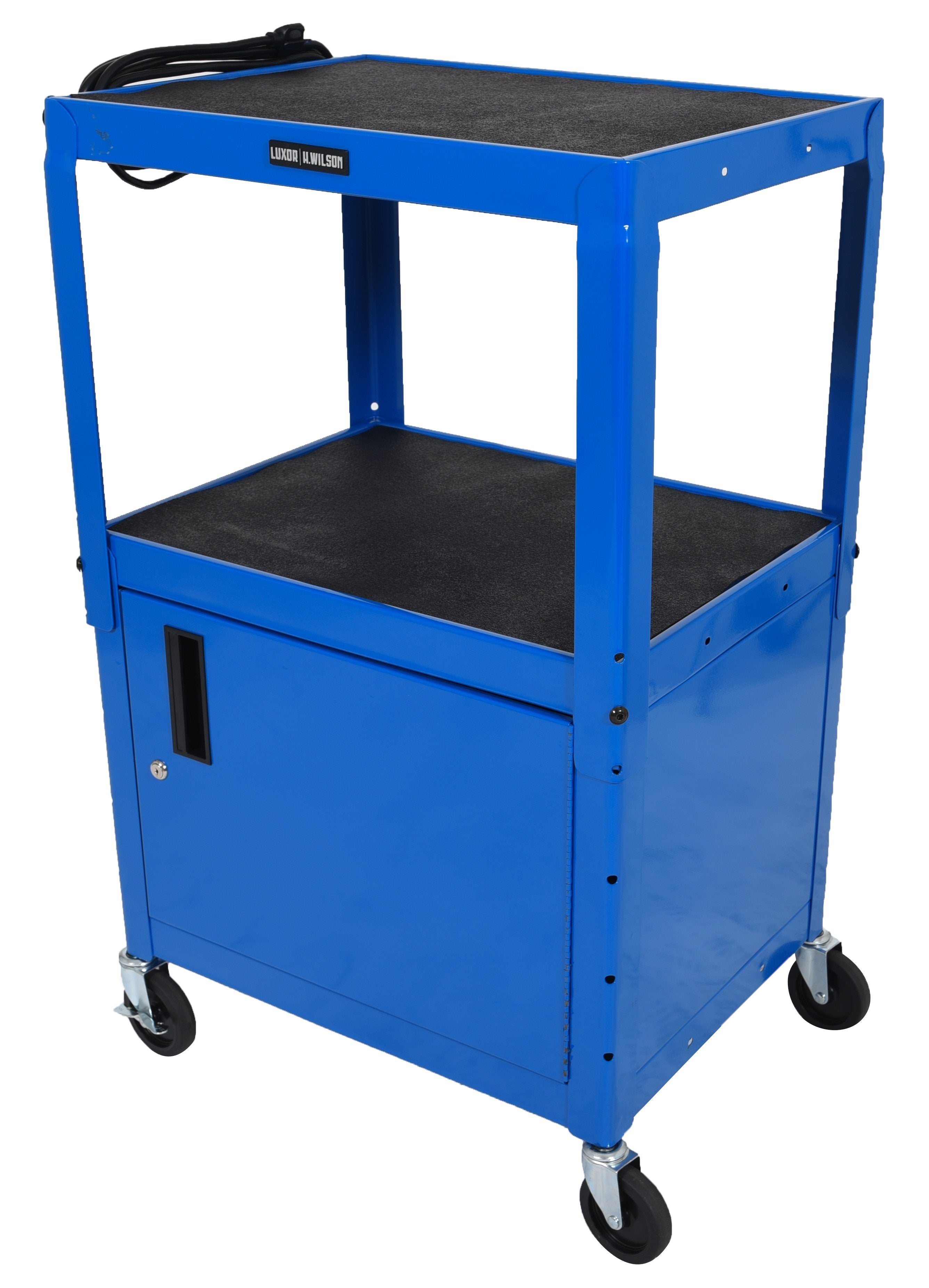 Luxor Blue 42’’ Adj Height Cart w/ Cabinet