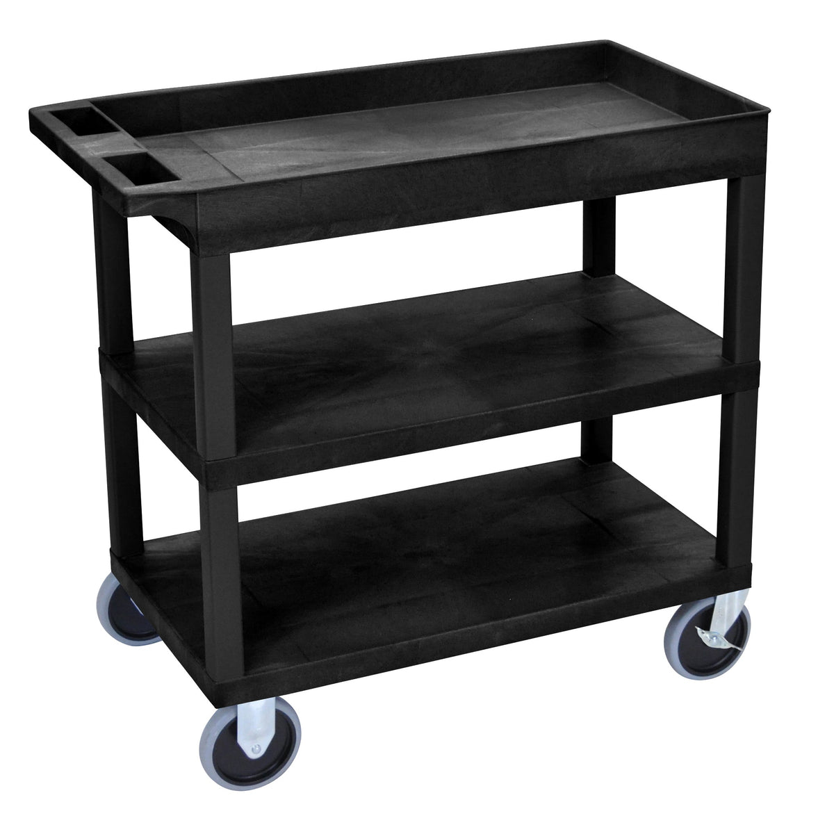 Luxor EC122HD 18x32 Black Cart 2 Flat with 1 Tub Shelf