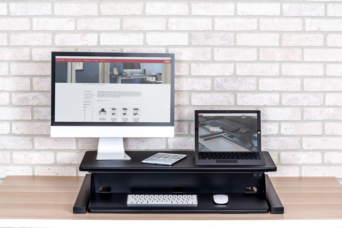 Luxor Electric Level Up Pro 32 Standing Desk Converter