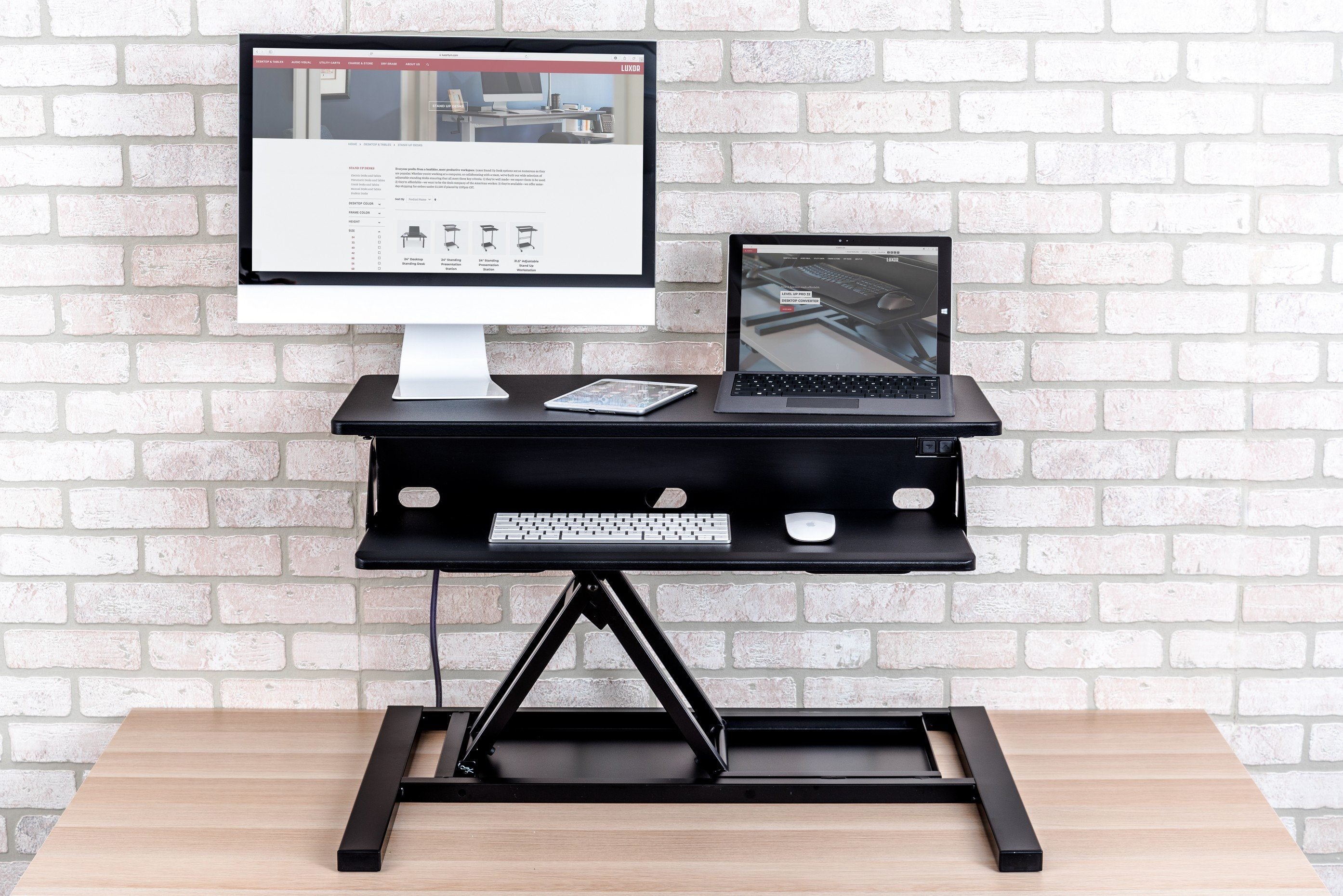 Luxor Electric Level Up Pro 32 Standing Desk Converter