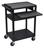 Luxor Endura Black 3 Shelf Presentation Cart 34’’ H