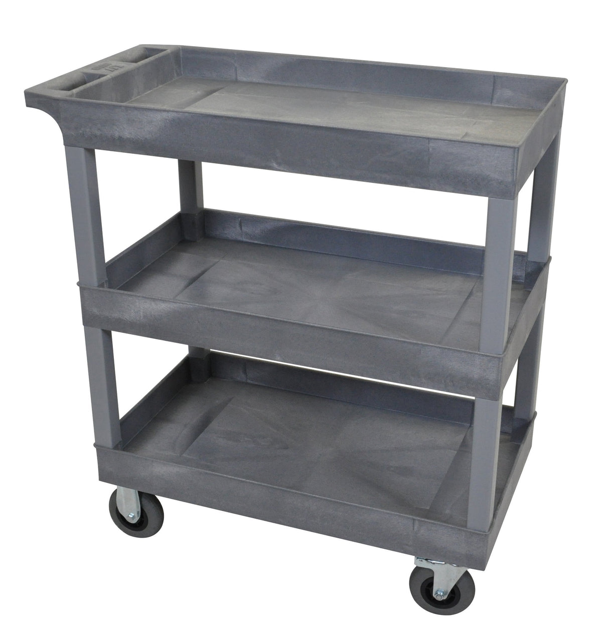 Luxor Gray 18x32 3 Tub Cart W/ SP5 Casters
