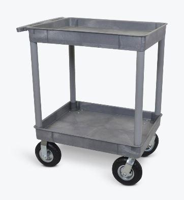 Luxor Gray 24x32 2 Tub Cart W/ P8 Casters