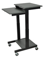 Luxor Gray 3 Shelf Adjustable Height Computer Workstation