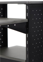 Luxor Gray 4 Shelf Mobile Presentation Station
