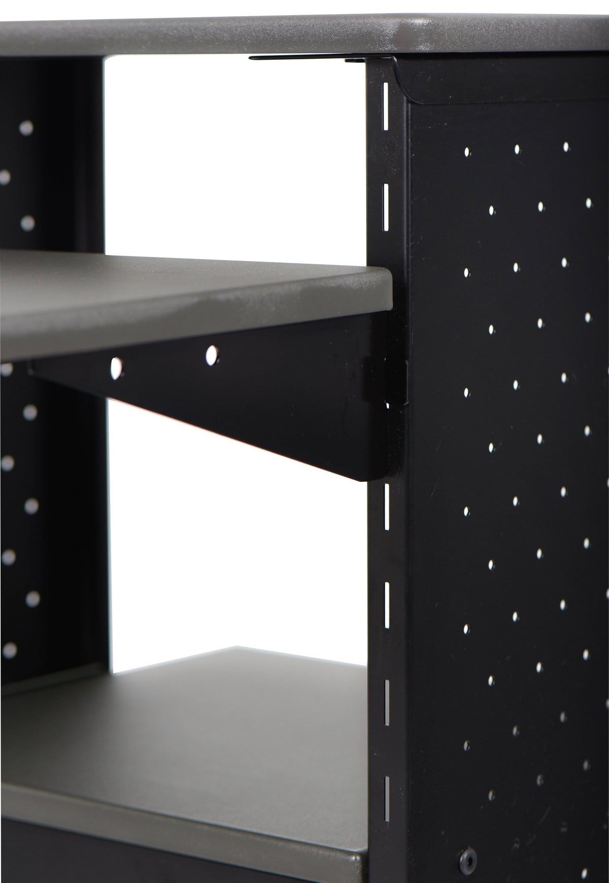 Luxor Gray 4 Shelf Mobile Presentation Station