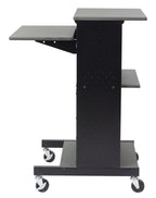 Luxor Gray 4 Shelf Mobile Presentation Station