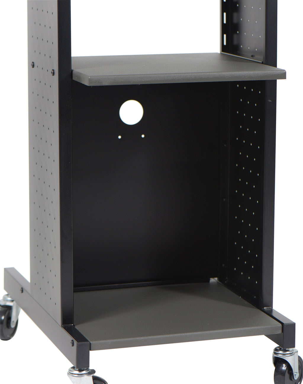 Luxor Gray 4 Shelf Mobile Presentation Station