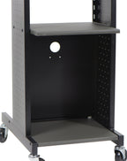 Luxor Gray 4 Shelf Mobile Presentation Station