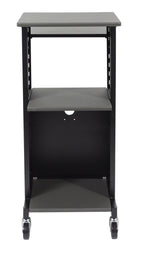 Luxor Gray 4 Shelf Mobile Presentation Station