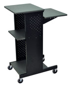Luxor Gray 4 Shelf Mobile Presentation Station