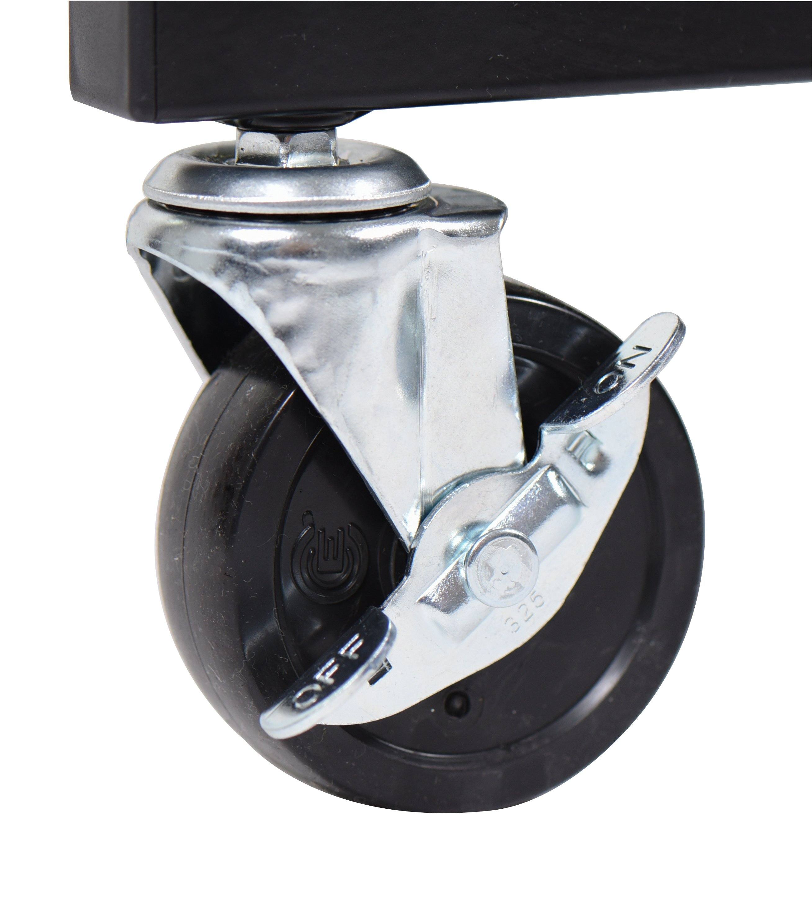 Luxor Gray 4 Shelf Mobile Presentation Station
