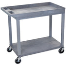 Luxor Gray EC12 18x32 Cart 1 Tub/ 1 Flat Shelf