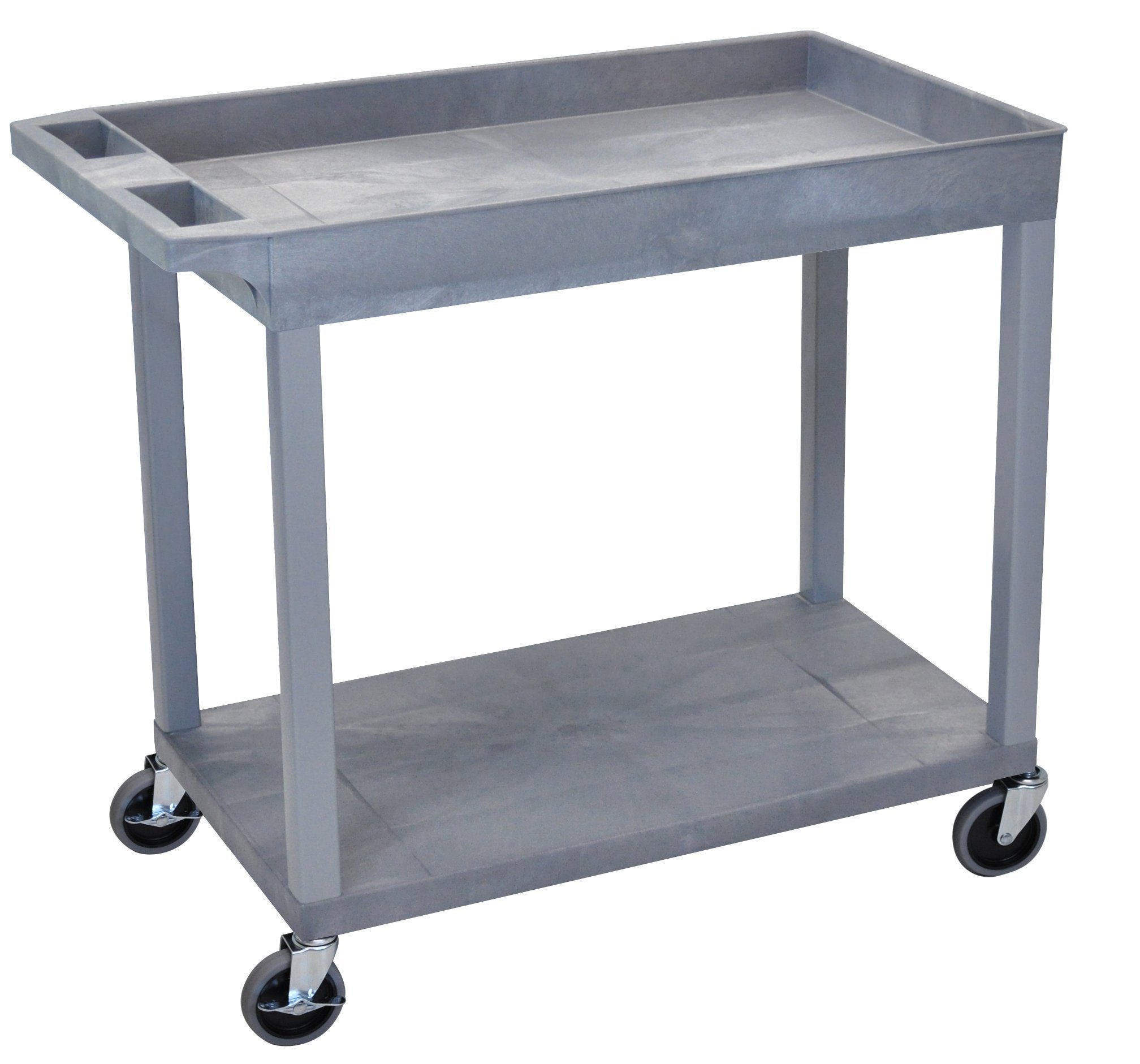 Luxor Gray EC12 18x32 Cart 1 Tub/ 1 Flat Shelf