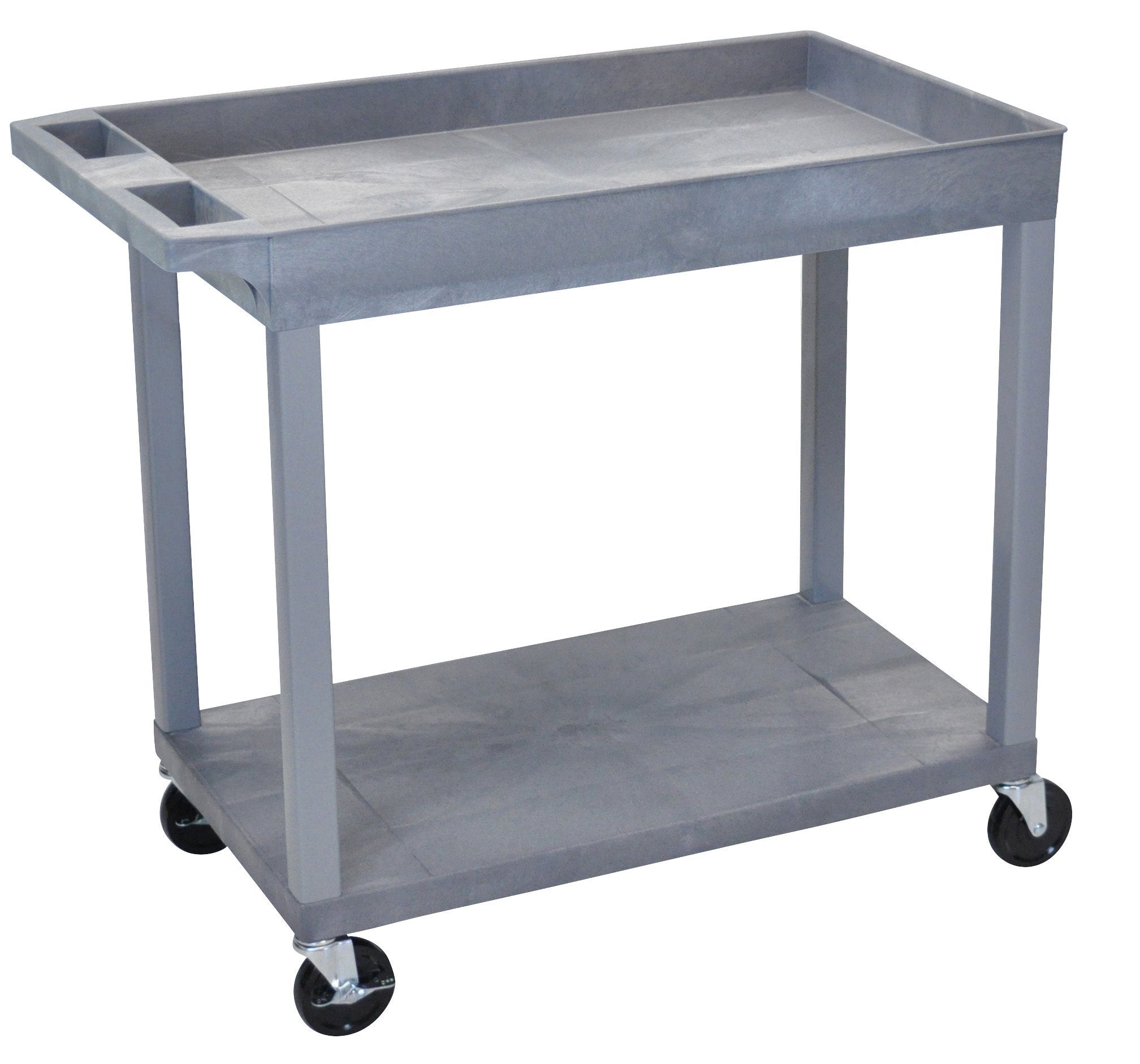 Luxor Gray EC12 18x32 Cart 1 Tub/ 1 Flat Shelf